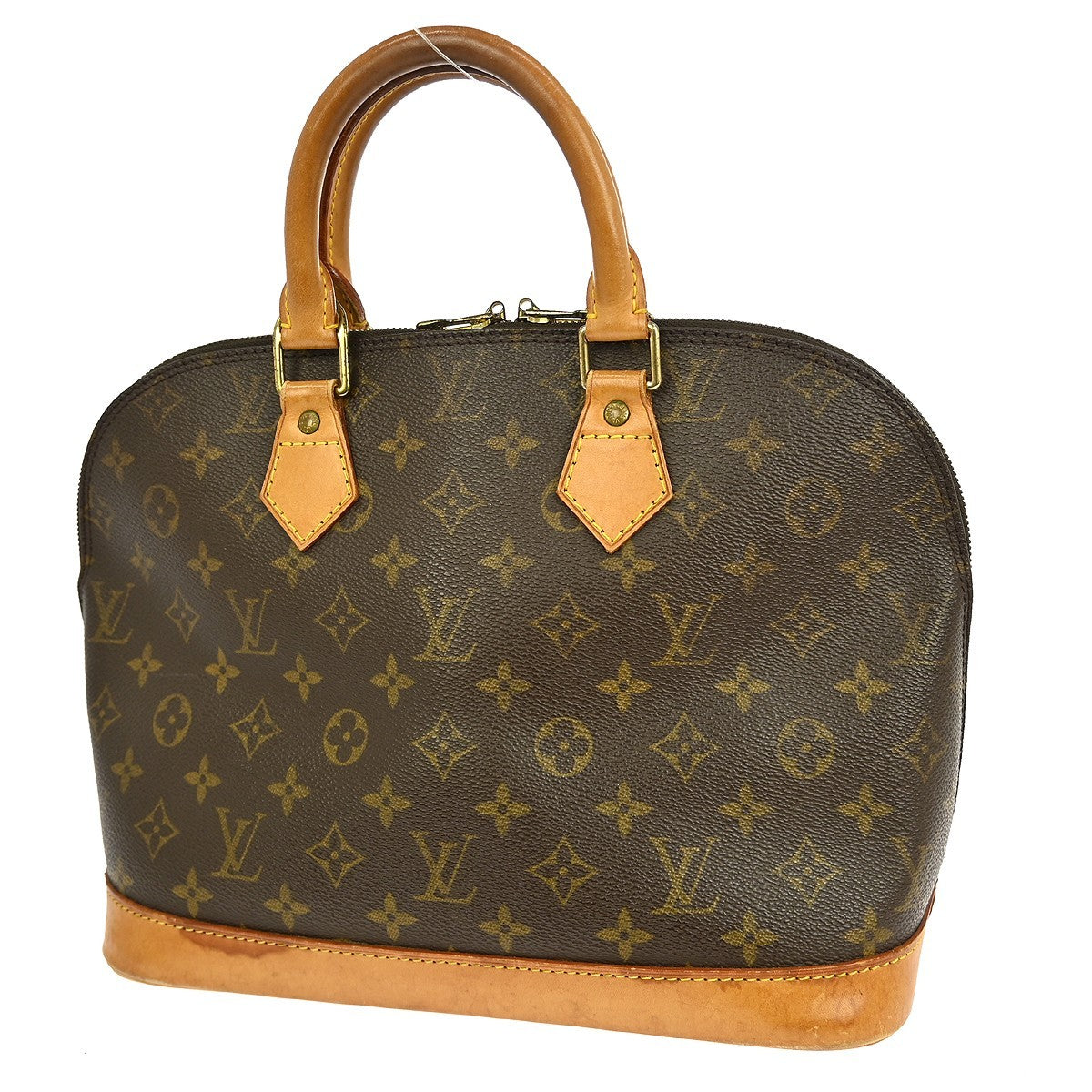 Louis Vuitton Alma Handbag Monogram Canvas Brown Canvas Handbag (Pre-Owned)