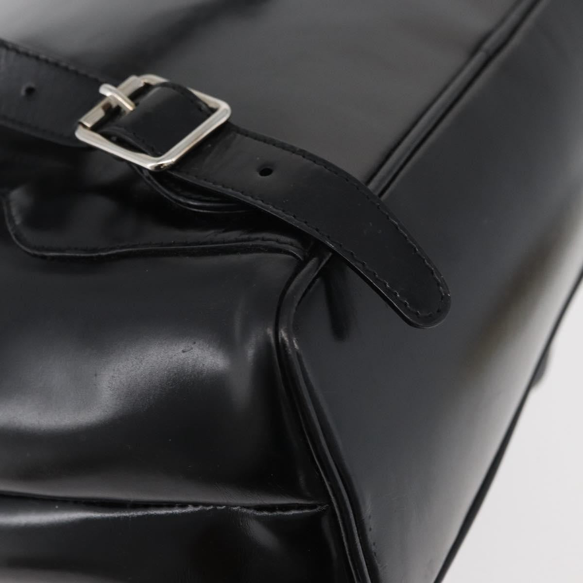 Gucci Vintage Bamboo Backpack Patent Leather Black Patent_Leather Backpack Bag (Pre-Owned)