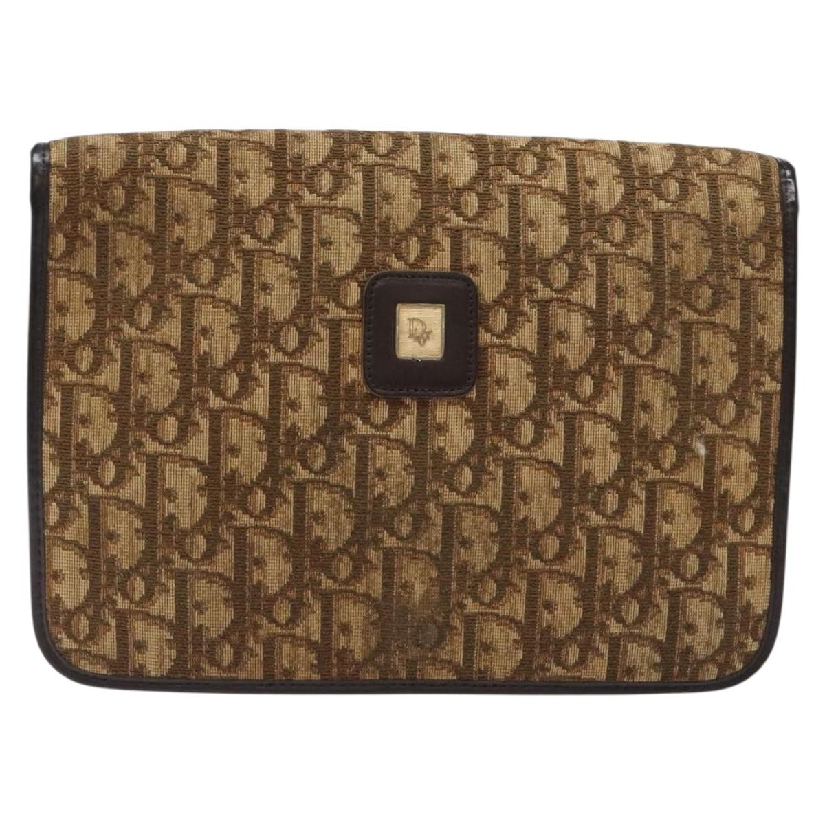 Christian Dior Vintage Trotter Pouch Diorissimo Canvas Brown Canvas Clutche & Pouche Bag (Pre-Owned)