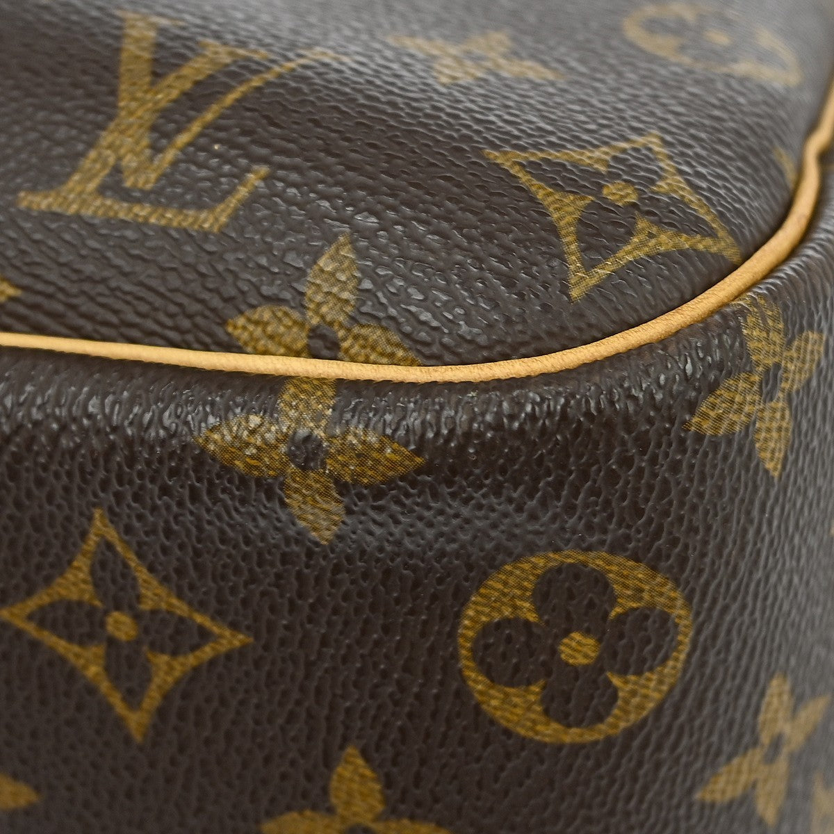 Louis Vuitton Deauville Handbag Monogram Canvas Brown Canvas Handbag (Pre-Owned)