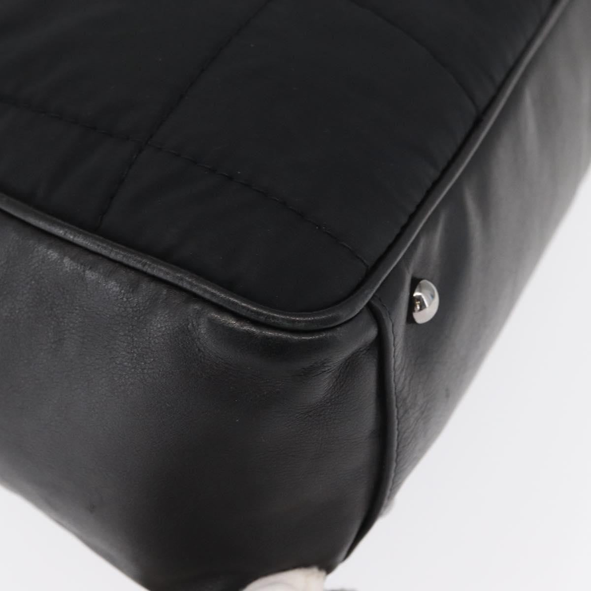 Chanel Square Stitch Boston Bag Quilted Nylon Black Nylon Travel Bag Bag (Pre-Owned)