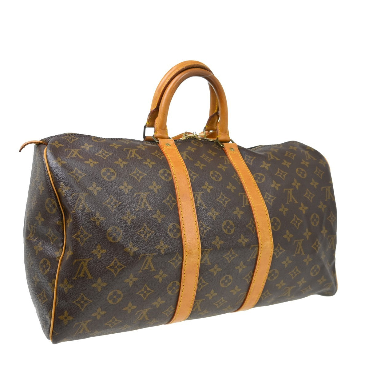 Louis Vuitton Keepall Bag Monogram Canvas Brown Canvas Travel Bag Bag (Pre-Owned)