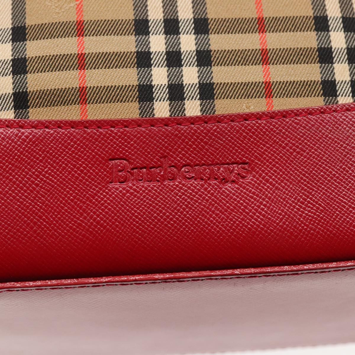 Burberry Nova Check Shoulder Bag Canvas And Leather Beige Canvas Shoulder Bag Bag (Pre-Owned)