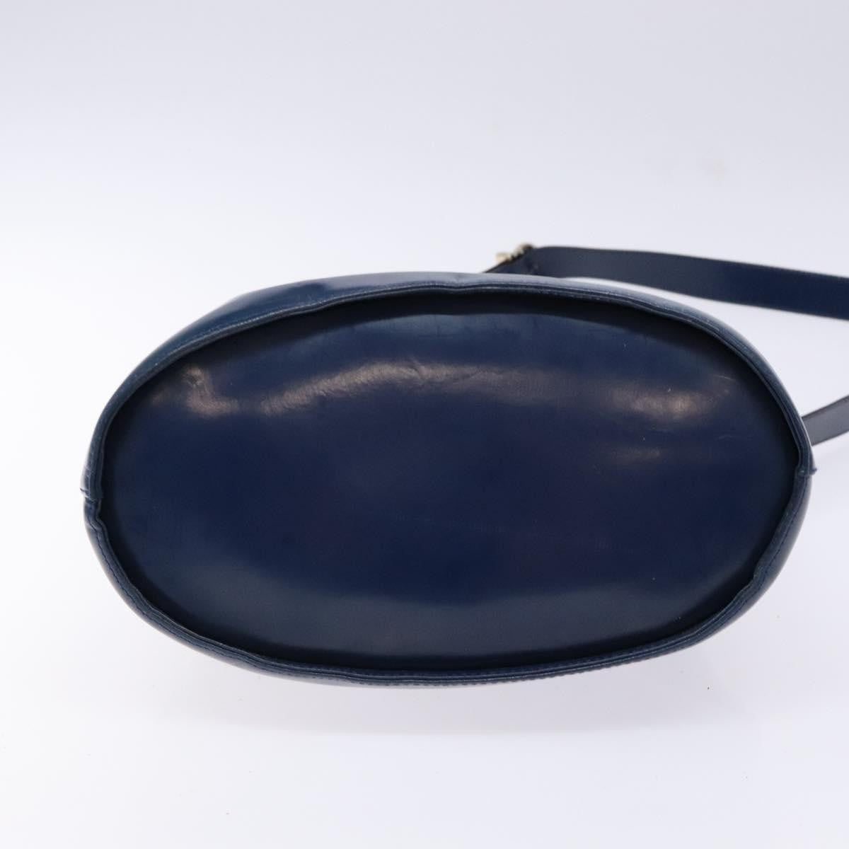 Salvatore Ferragamo Vintage Gancini Bucket Bag Patent Leather Blue Patent_Leather Shoulder Bag Bag (Pre-Owned)