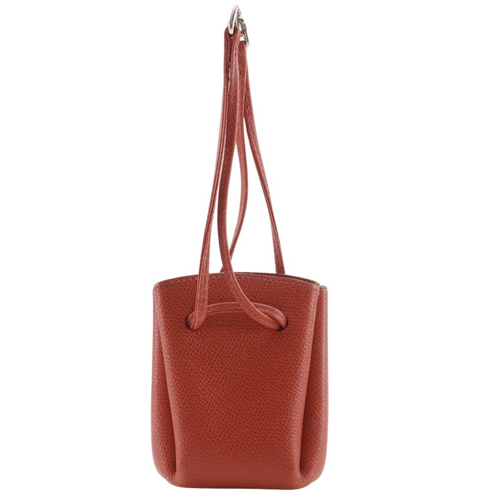 Hermes Vespa Pouch Leather Orange Leather Clutche & Pouche Bag (Pre-Owned)