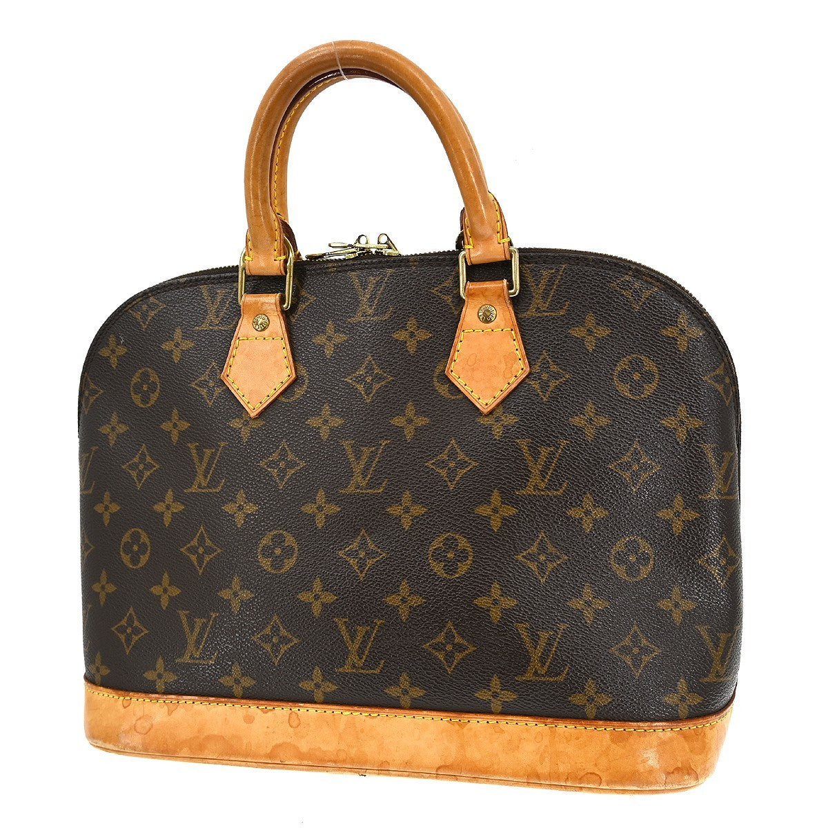 Louis Vuitton Alma Handbag Monogram Canvas Brown Canvas Handbag (Pre-Owned)