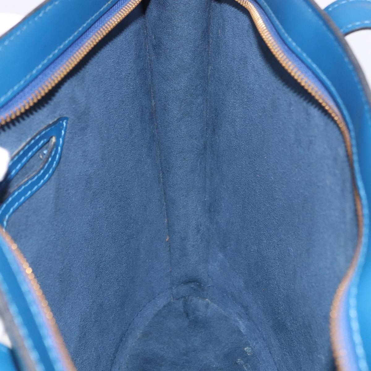 Louis Vuitton Saint Jacques Handbag Epi Leather Blue Leather Shoulder Bag Bag (Pre-Owned)