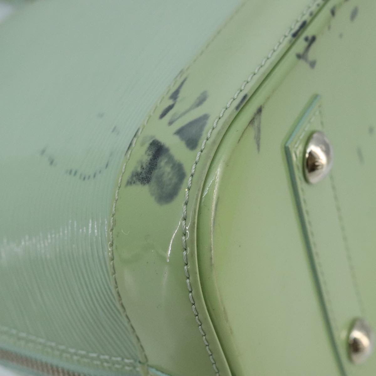 Louis Vuitton Alma Handbag Electric Epi Leather Green Patent_Leather Handbag (Pre-Owned)