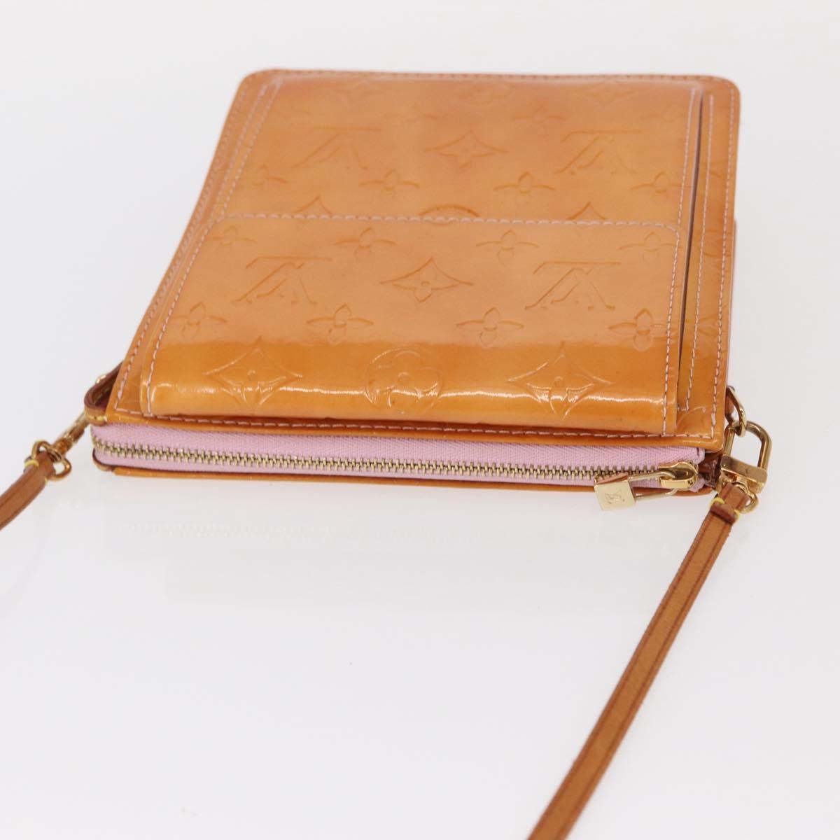 Louis Vuitton Mott Handbag Monogram Vernis Pink Patent_Leather Clutche & Pouche Bag (Pre-Owned)