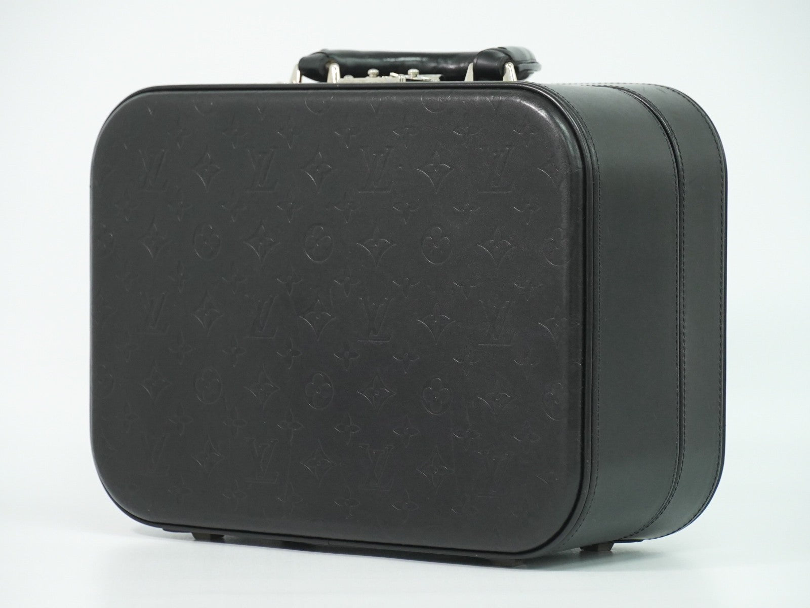 Louis Vuitton Valisette Handbag Monogram Glace Leather Black Patent_Leather Handbag (Pre-Owned)