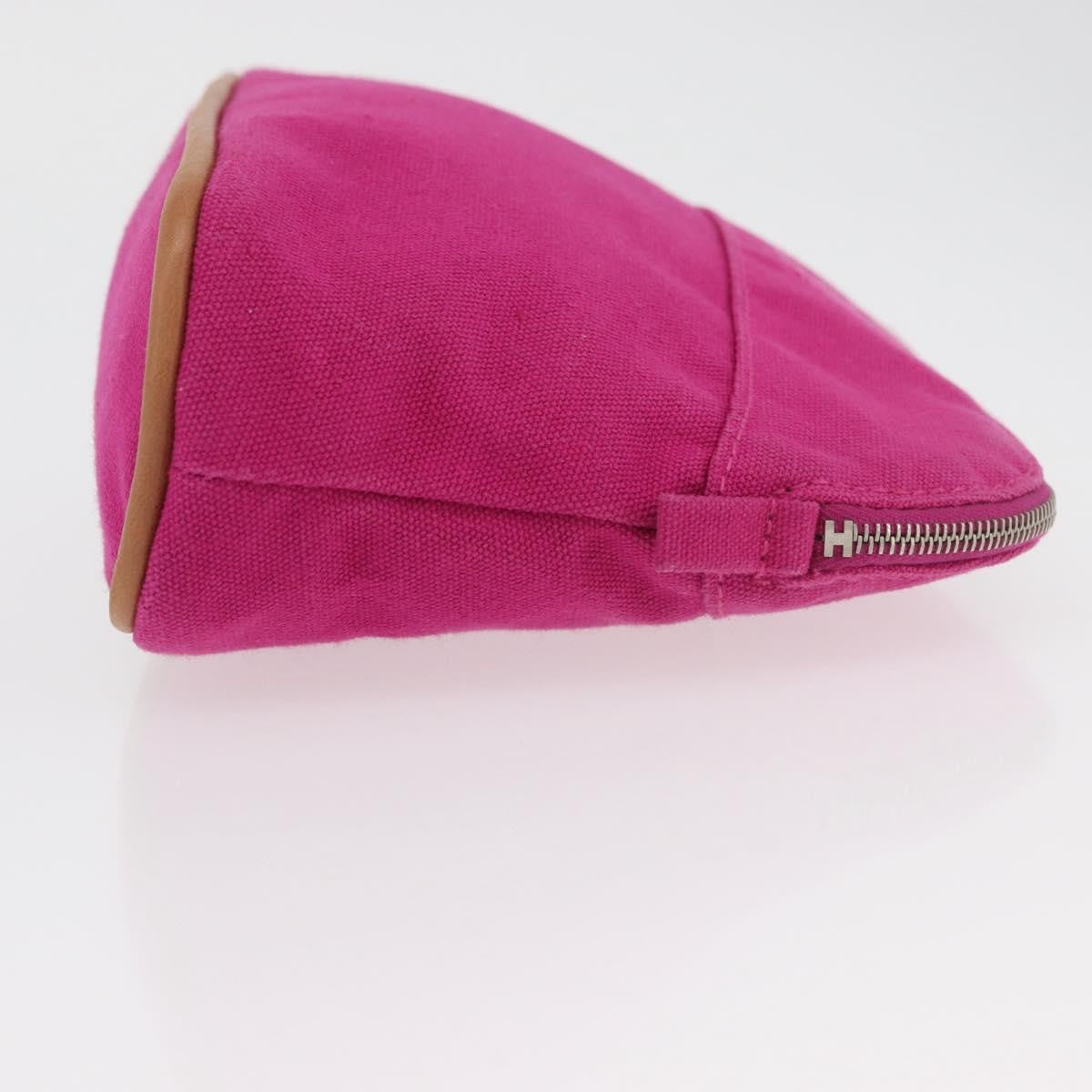 Hermes Bolide Travel Pouch Canvas Pink Canvas Clutche & Pouche Bag (Pre-Owned)