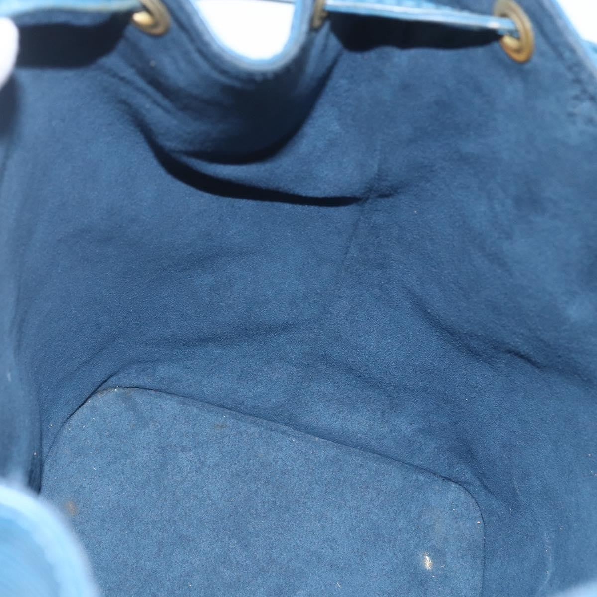 Louis Vuitton Petit Noe Handbag Epi Leather Blue Leather Shoulder Bag Bag (Pre-Owned)