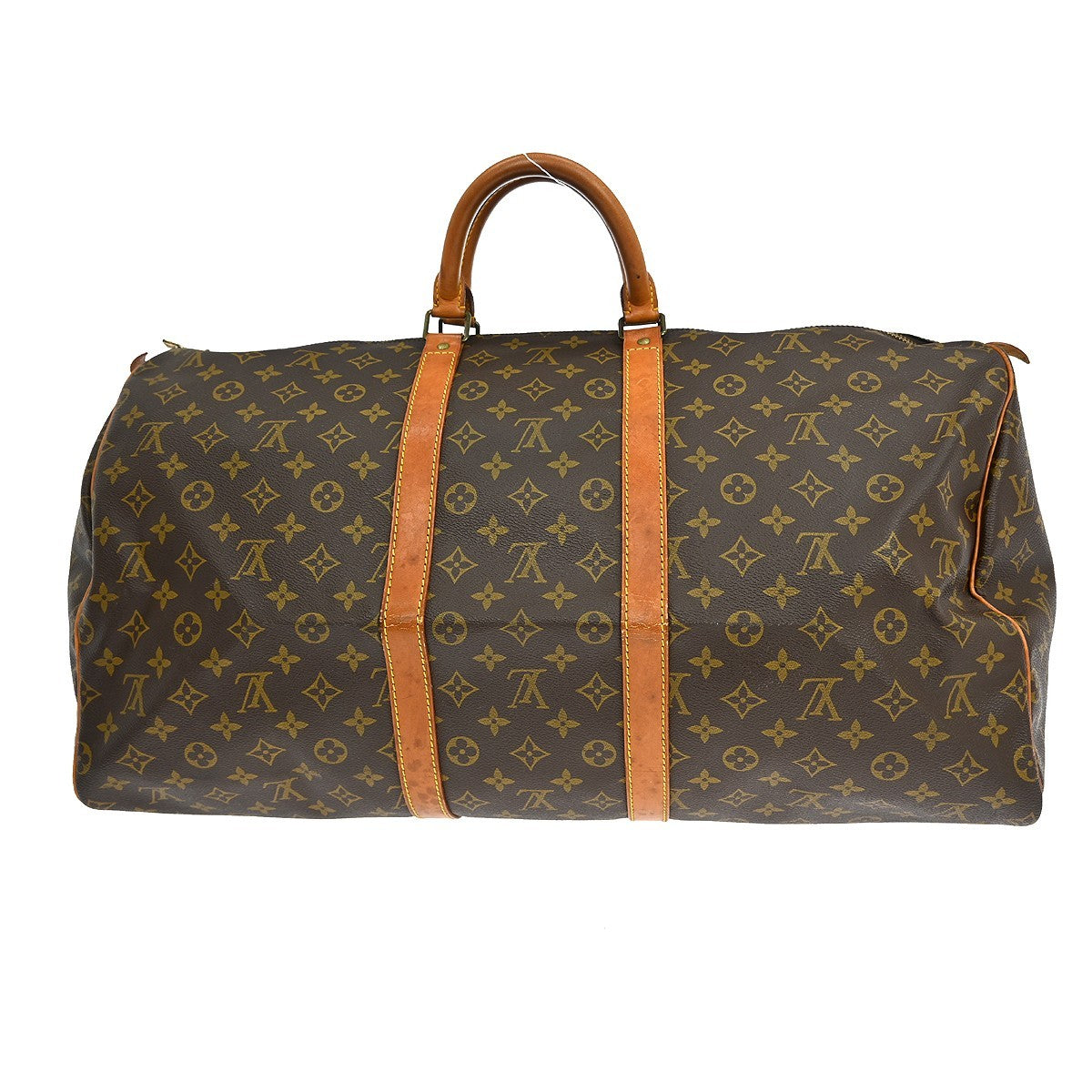 Louis Vuitton Keepall Bag Monogram Canvas Brown Canvas Travel Bag Bag (Pre-Owned)