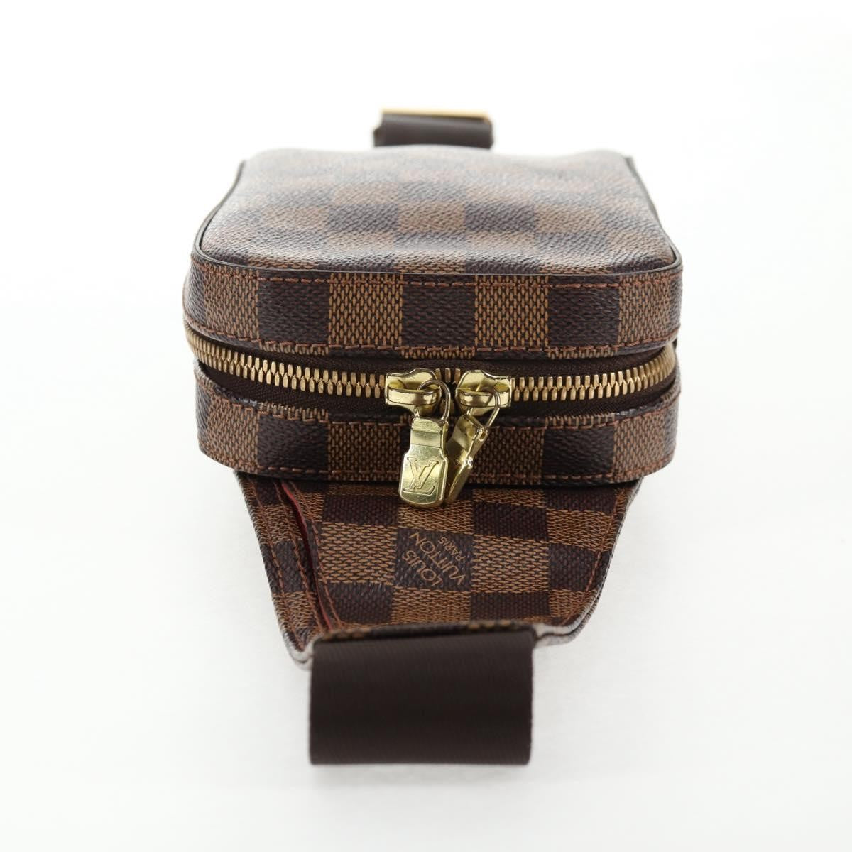 Louis Vuitton Geronimos Waist Bag Damier Brown Canvas Shoulder Bag Bag (Pre-Owned)