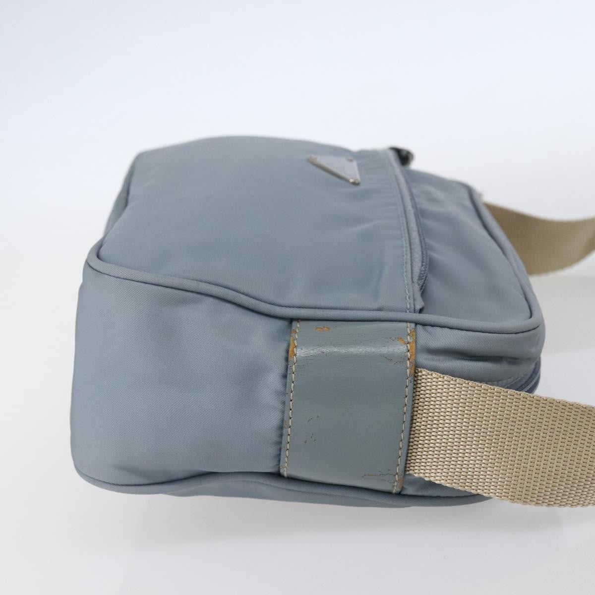 Prada Front Pocket Camera Bag Tessuto Blue Nylon Shoulder Bag Bag (Pre-Owned)