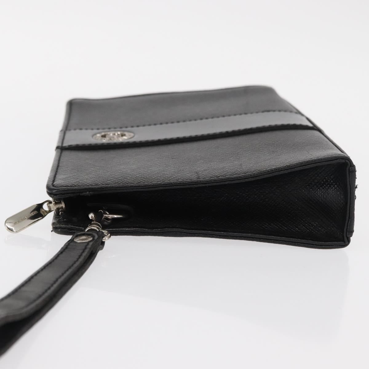 Valentino Garavani Pochette Leather Black Leather Clutche & Pouche Bag (Pre-Owned)
