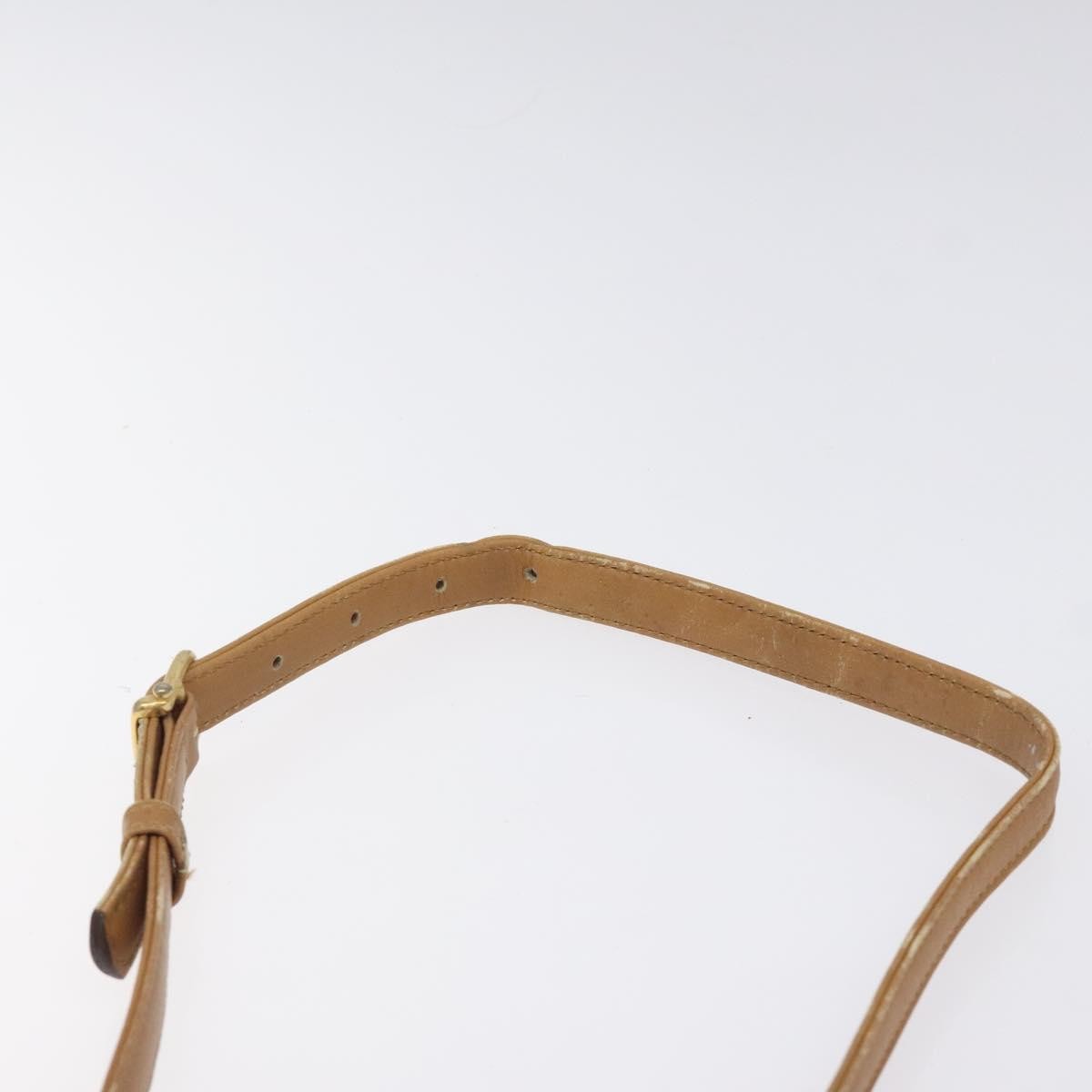 Celine Vintage Macadam Shoulder Bag Canvas And Leather Beige Canvas Shoulder Bag Bag (Pre-Owned)