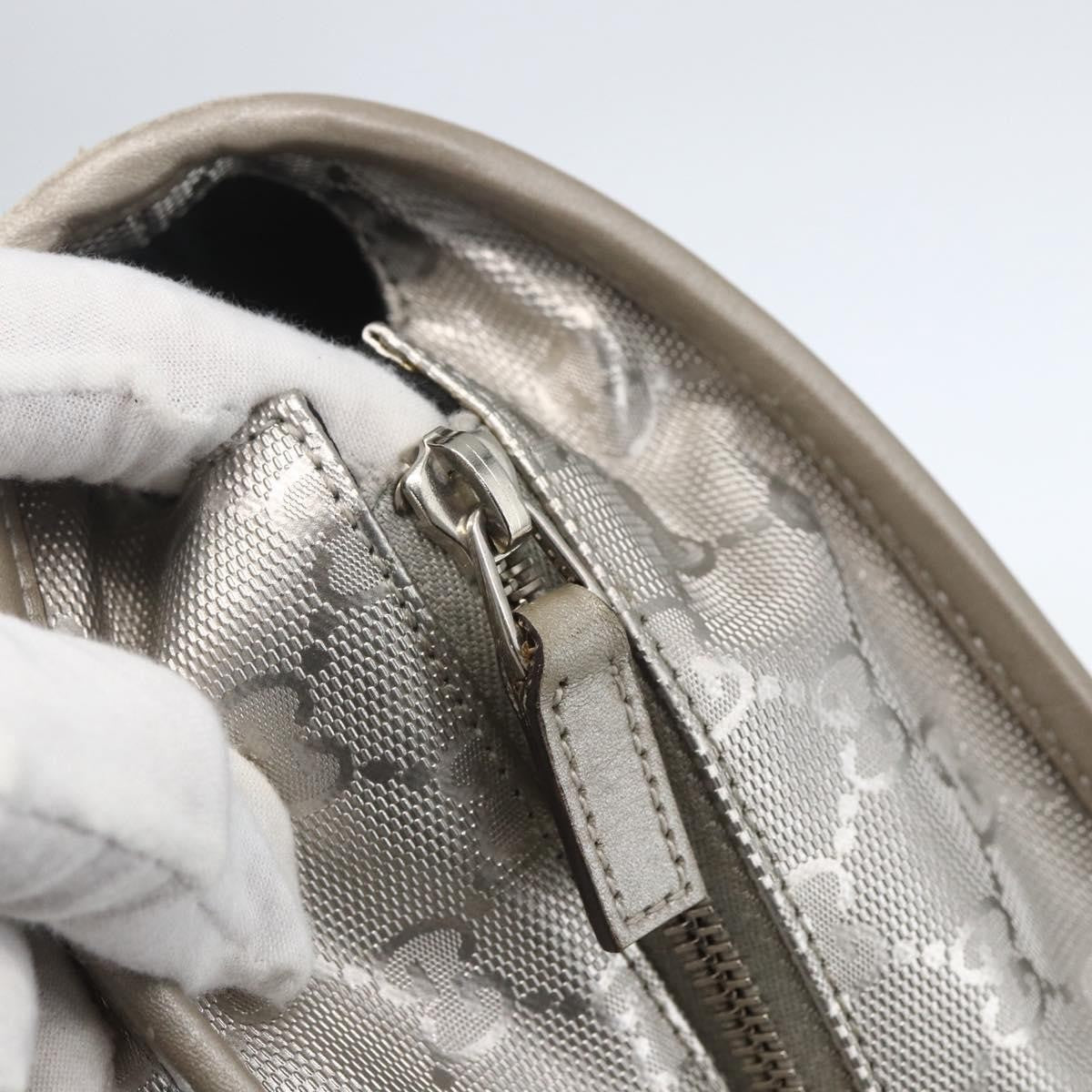 Gucci Plus Tote Gg Imprime Silver Canvas Tote Bag Bag (Pre-Owned)