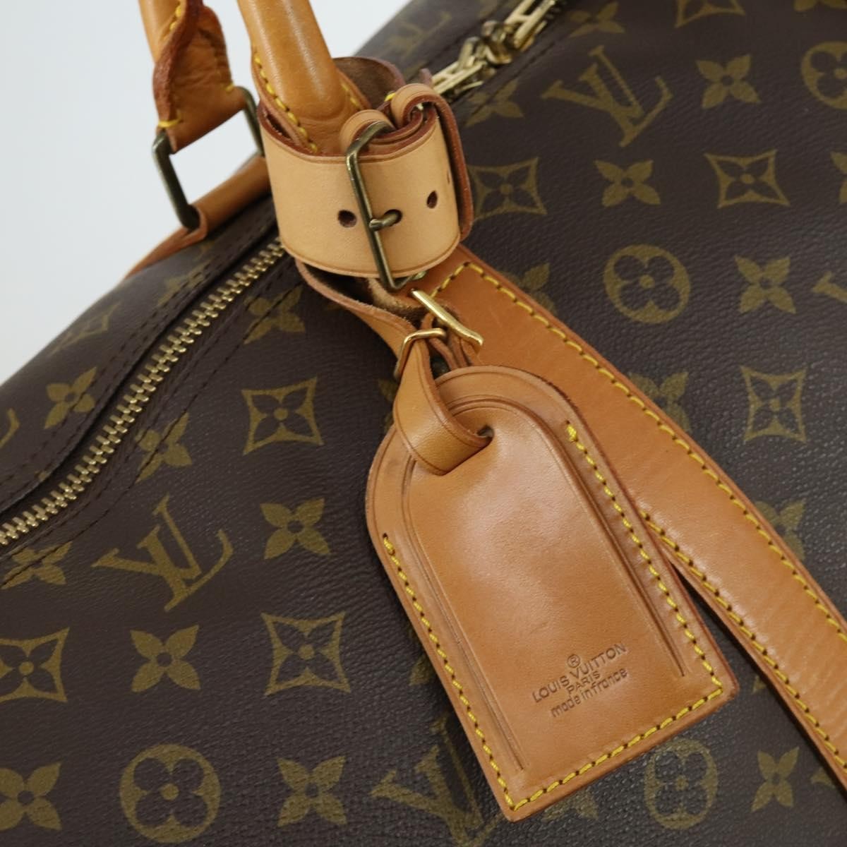 Louis Vuitton Keepall Bag Monogram Canvas Brown Canvas Travel Bag Bag (Pre-Owned)