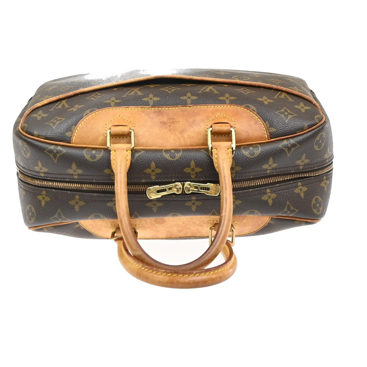 Louis Vuitton Deauville Handbag Monogram Canvas Brown Canvas Handbag (Pre-Owned)