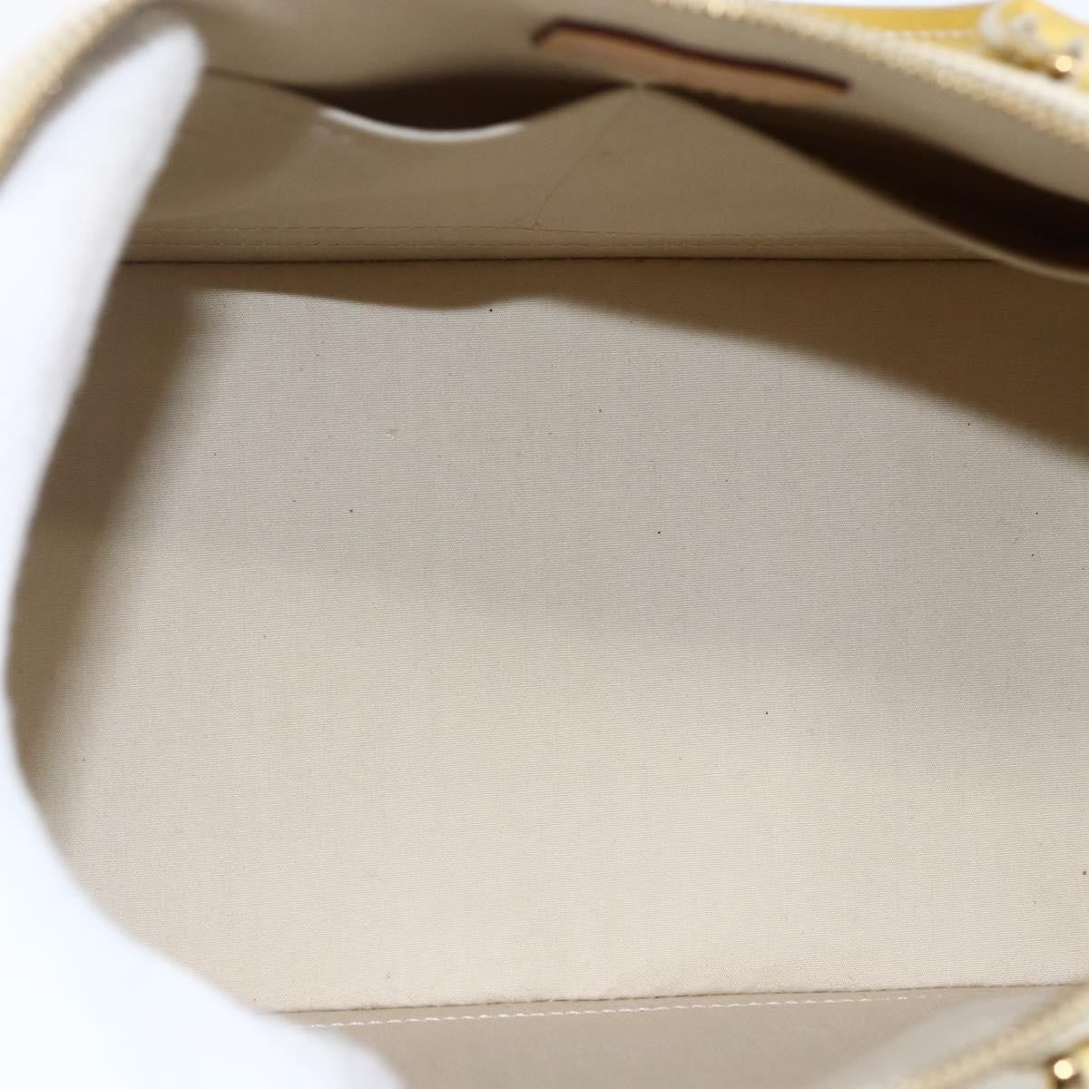 Louis Vuitton Alma Handbag Monogram Vernis Beige Patent_Leather Handbag (Pre-Owned)