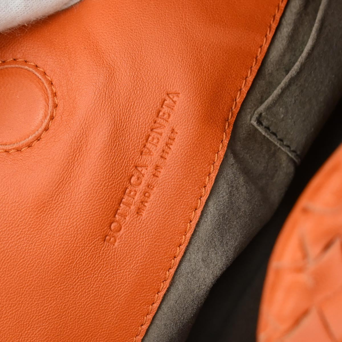 Bottega Veneta Campana Hobo Intrecciato Nappa Orange Leather Tote Bag Bag (Pre-Owned)