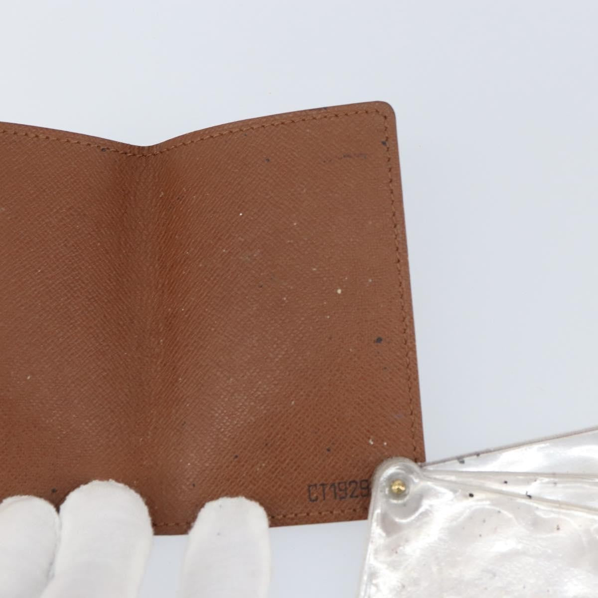 Louis Vuitton Porte Cartes Pression Card Case Monogram Canvas Brown Canvas Card Holders Accessory (Pre-Owned)