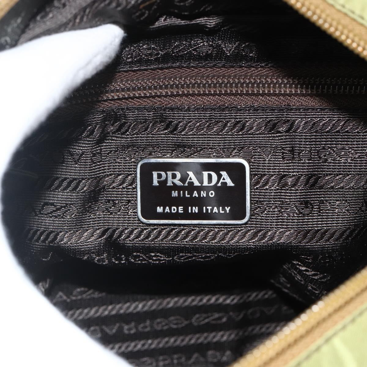 Prada Vintage Tote Tessuto Khaki Nylon Tote Bag Bag (Pre-Owned)