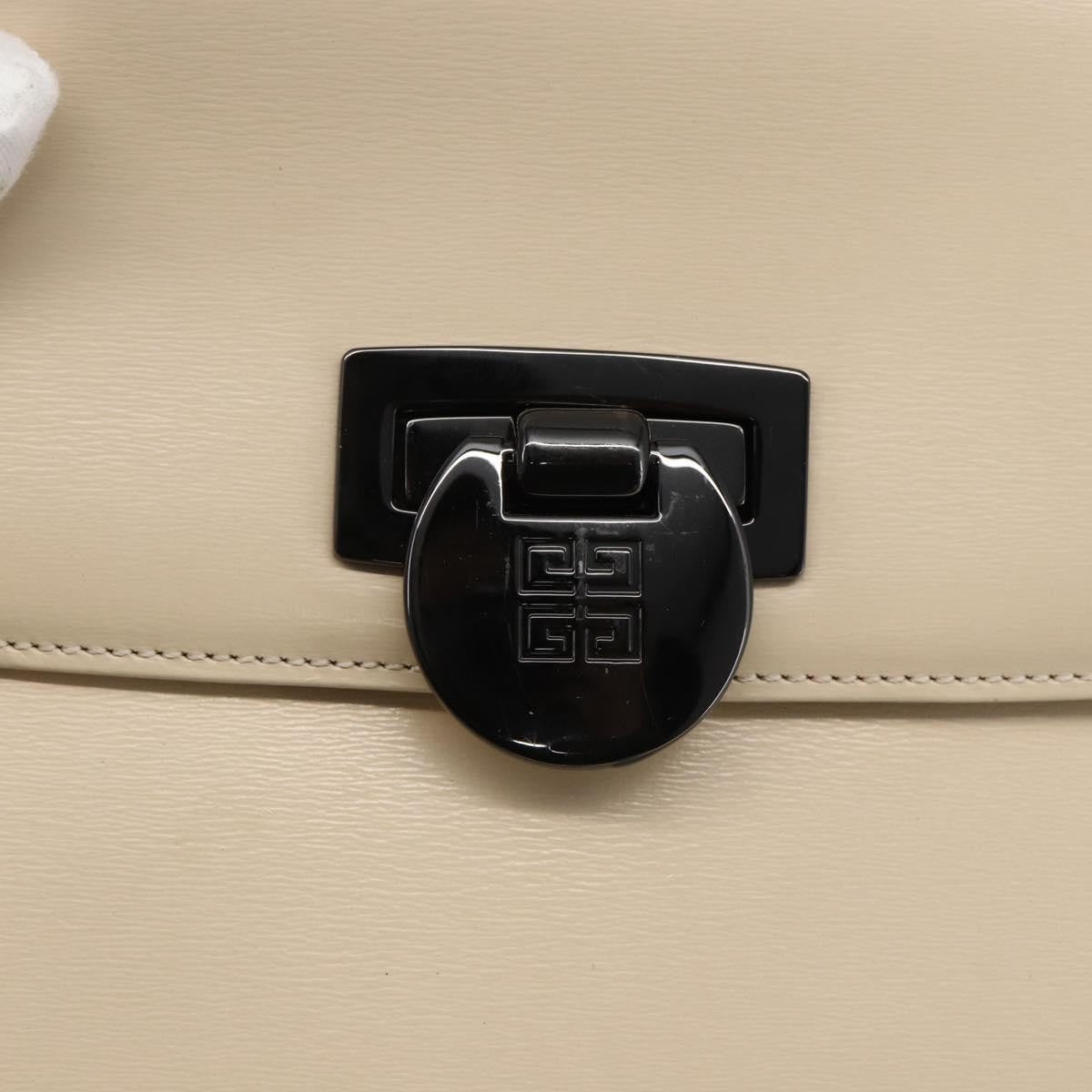 Givenchy Vintage 4G Handbag Leather Beige Leather Handbag (Pre-Owned)