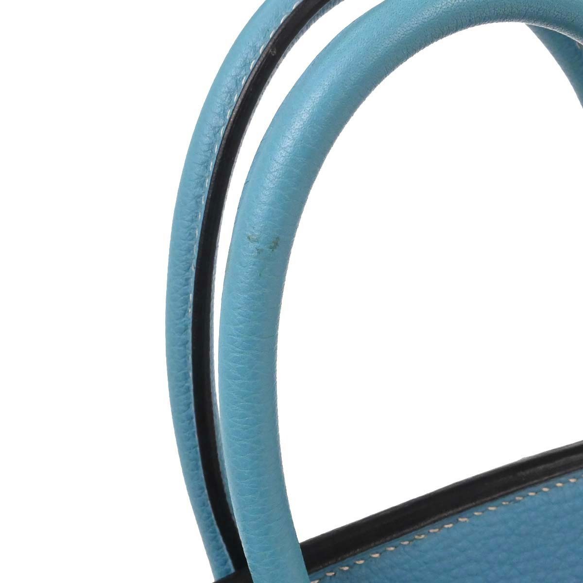 Hermes Touch Birkin Bag Blue Togo With Blue Matte Alligator And Gold Hardware Blue Leather Handbag (Pre-Owned)