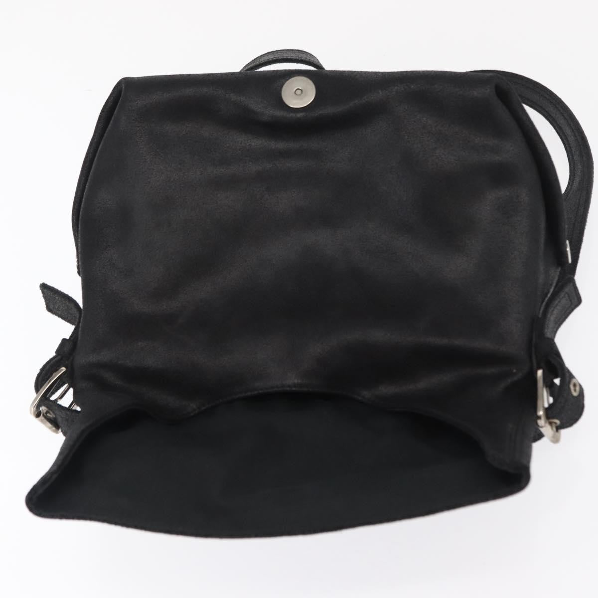 Celine Vintage Shoulder Bag Leather Black Leather Shoulder Bag Bag (Pre-Owned)