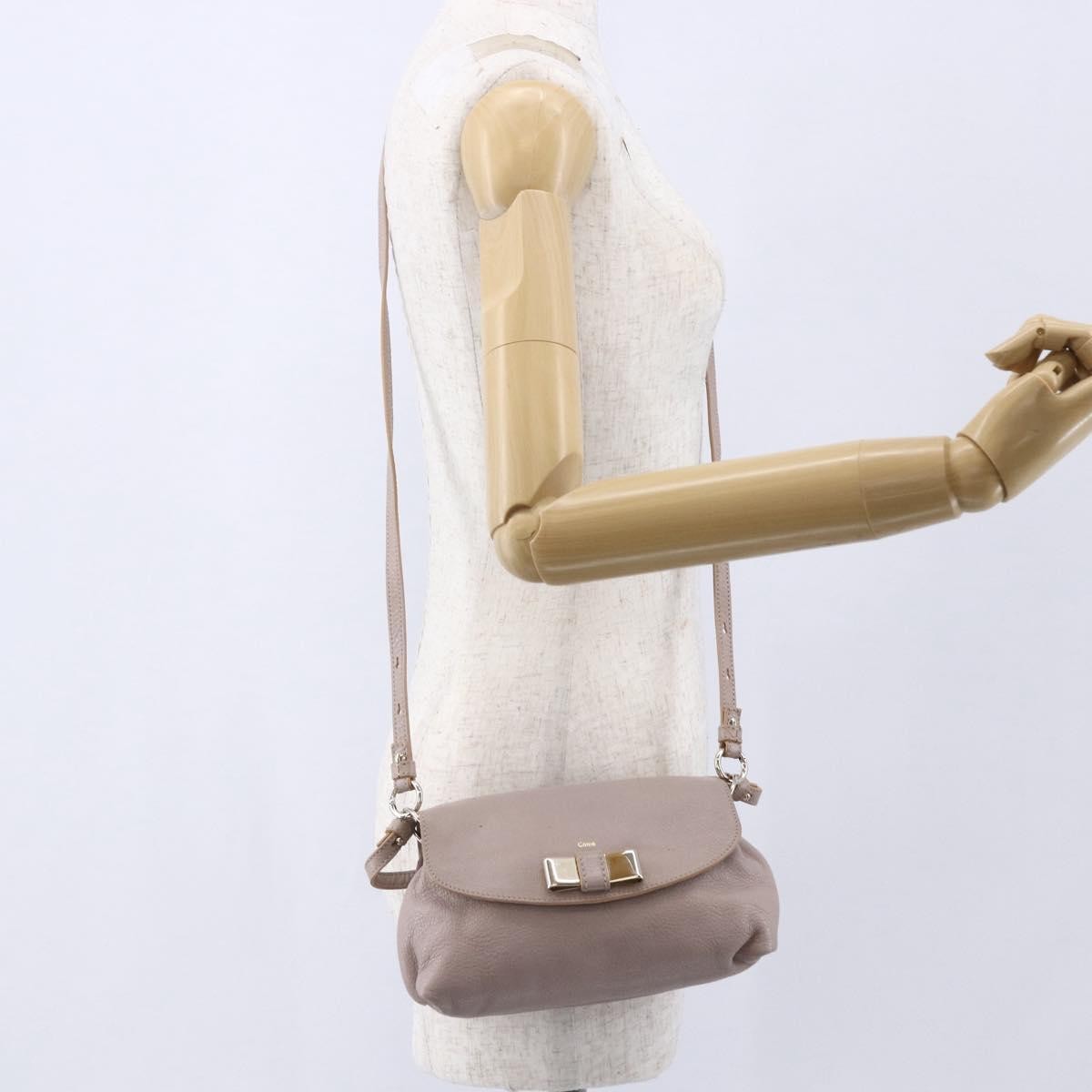 Chloe Lily Shoulder Bag Leather Pink Leather Shoulder Bag Bag (Pre-Owned)