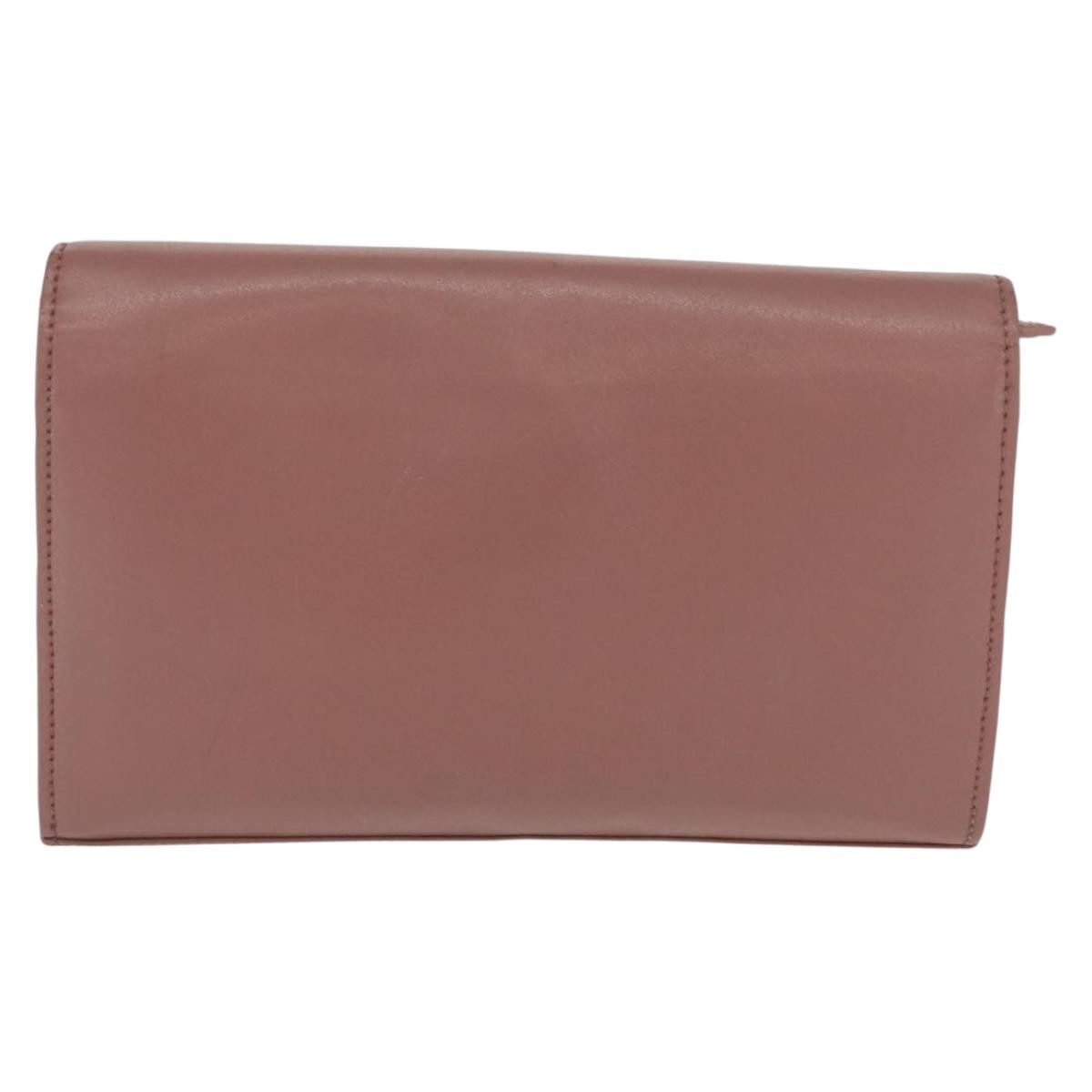 Fendi F Is Fendi Wallet On Chain Leather Pink Leather Shoulder Bag Bag (Pre-Owned)