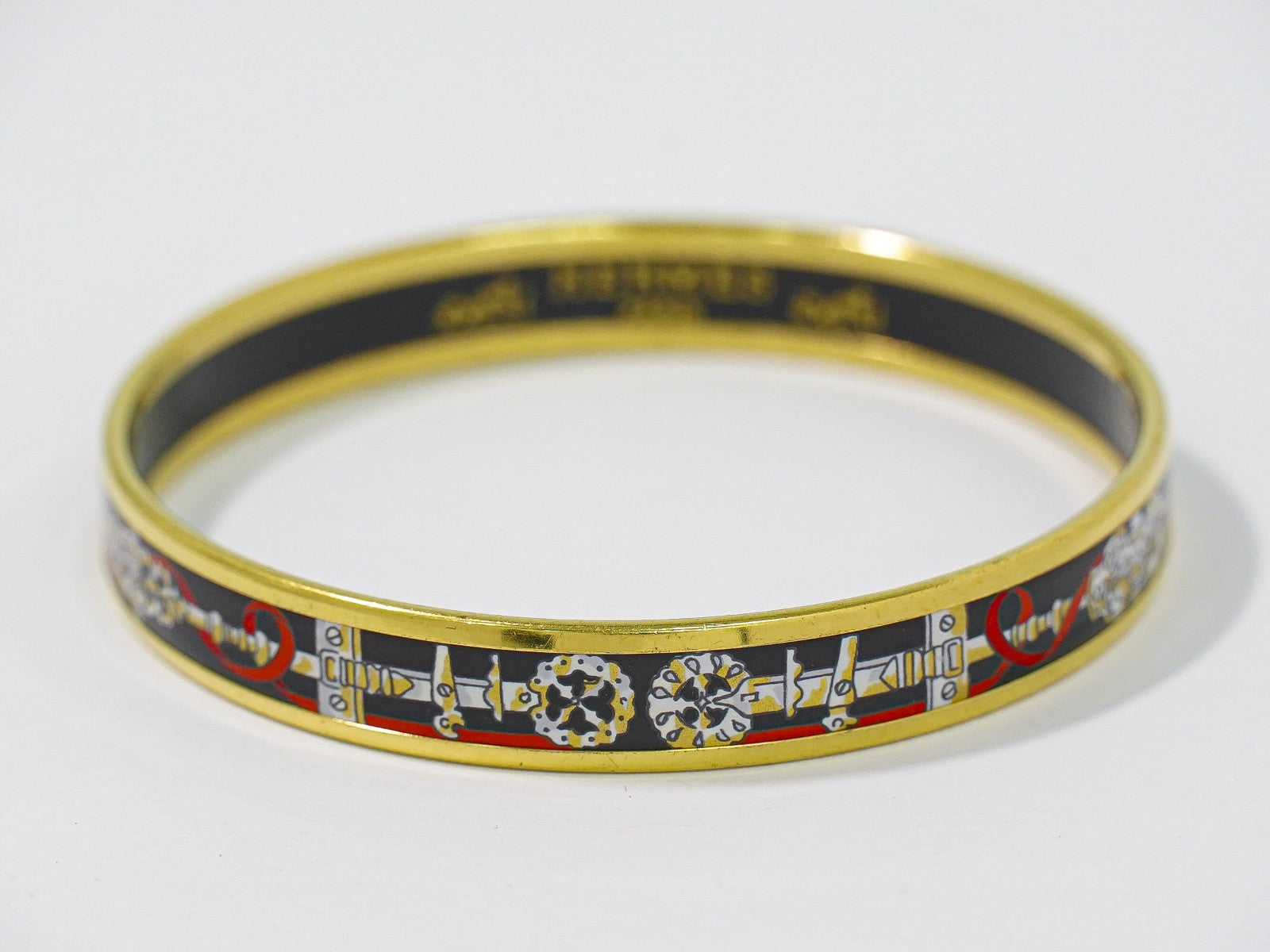 Hermes Enamel Bracelet Metal And Enamel Multicolour Gold_Plated Bracelet Jewelry (Pre-Owned)