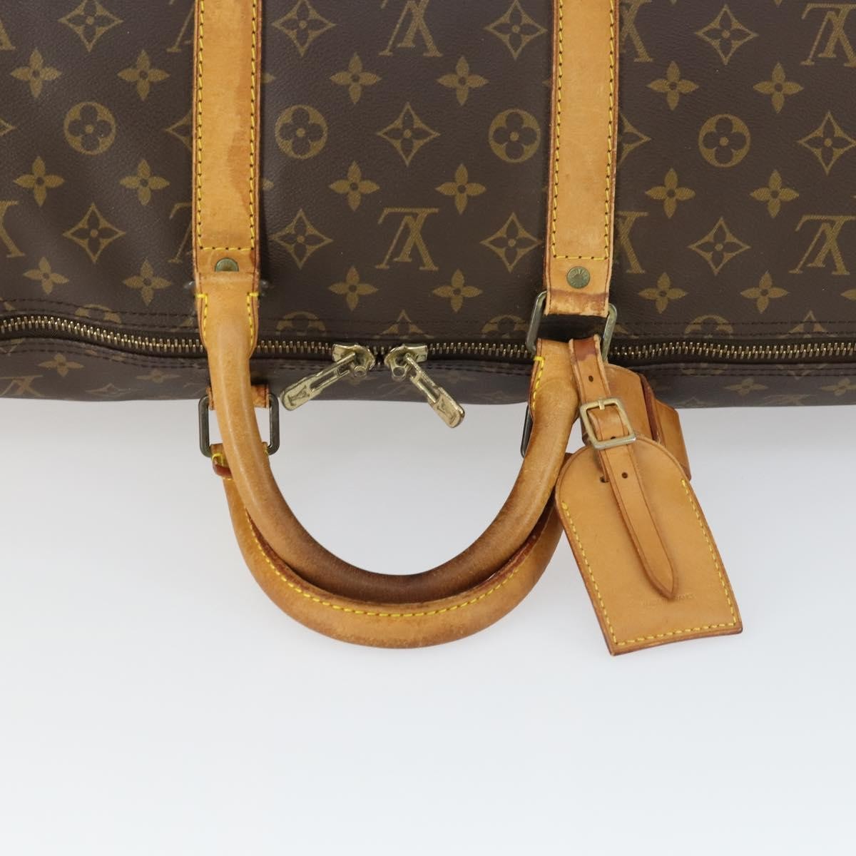 Louis Vuitton Keepall Bag Monogram Canvas Brown Canvas Travel Bag Bag (Pre-Owned)
