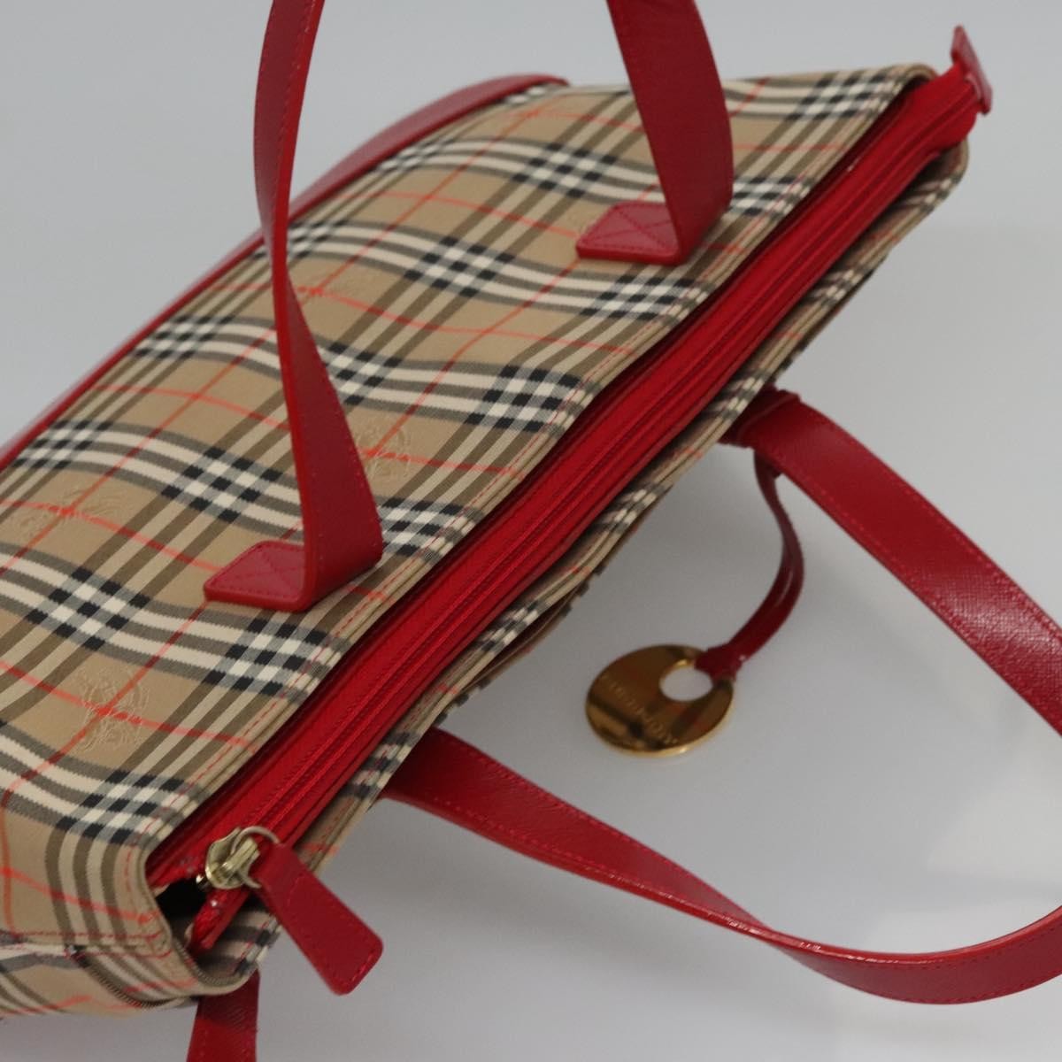 Burberry Nova Check Handbag Nova Check Canvas And Leather Beige Canvas Handbag (Pre-Owned)