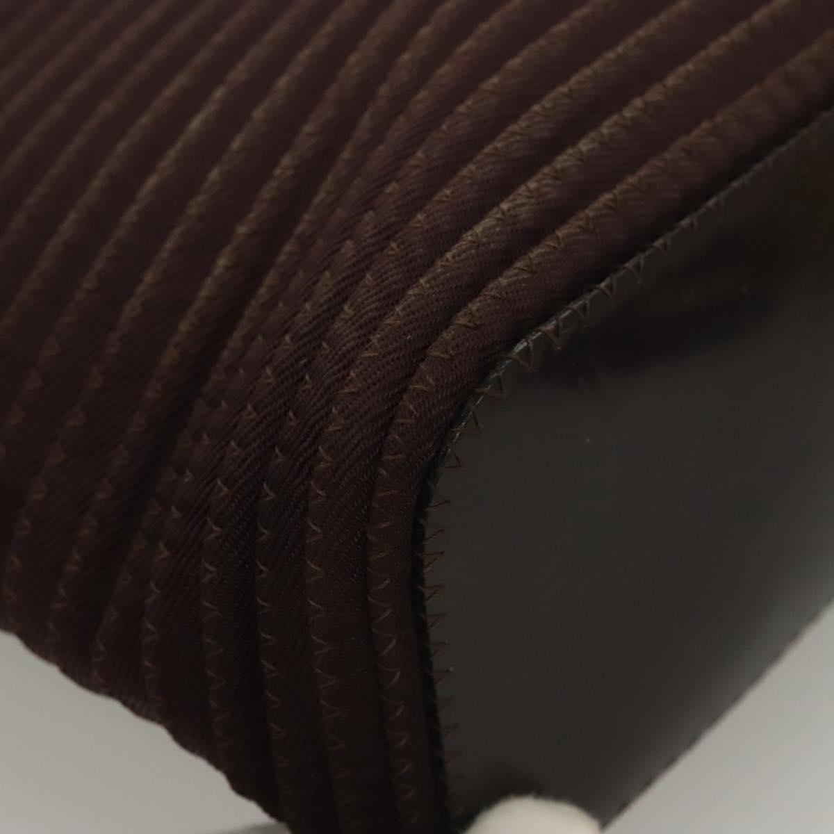 Gucci Vintage Bamboo Handle Tote Nylon Brown Synthetic Bag (Pre-Owned)