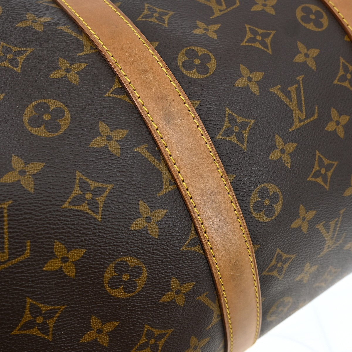 Louis Vuitton Keepall Bag Monogram Canvas Brown Canvas Travel Bag Bag (Pre-Owned)