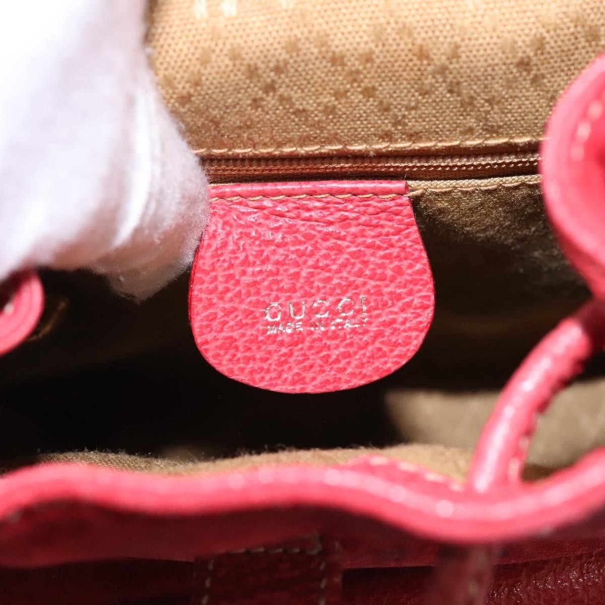 Gucci Gucci Bamboo Backpack Daim Red Suede Backpack Bag (Pre-Owned)