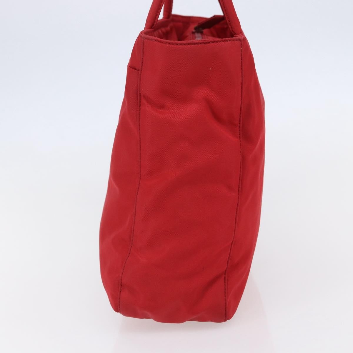 Prada Vintage Tote Tessuto Red Nylon Tote Bag Bag (Pre-Owned)