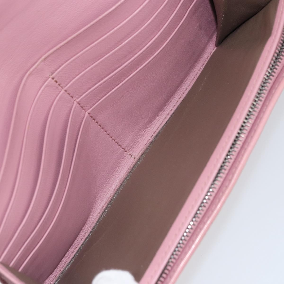 Bottega Veneta Intrecciato Long Zip  Wallet Leather Pink Leather Wallets Accessory (Pre-Owned)