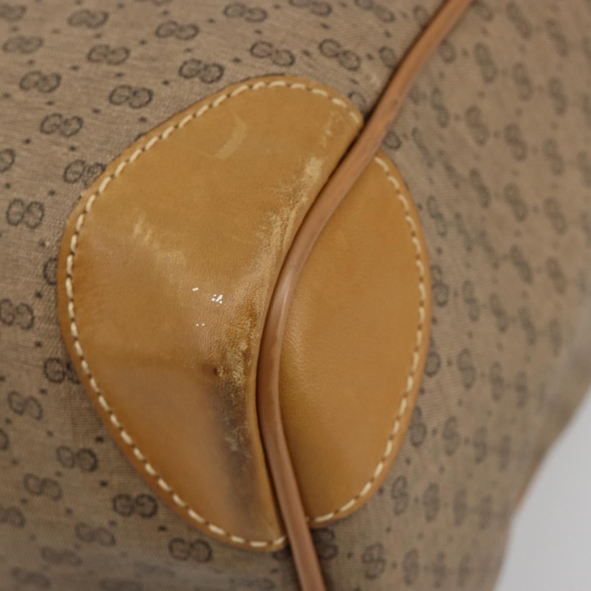 Gucci Vintage Travel Bag Gg Canvas Beige Pvc Travel Bag Bag (Pre-Owned)