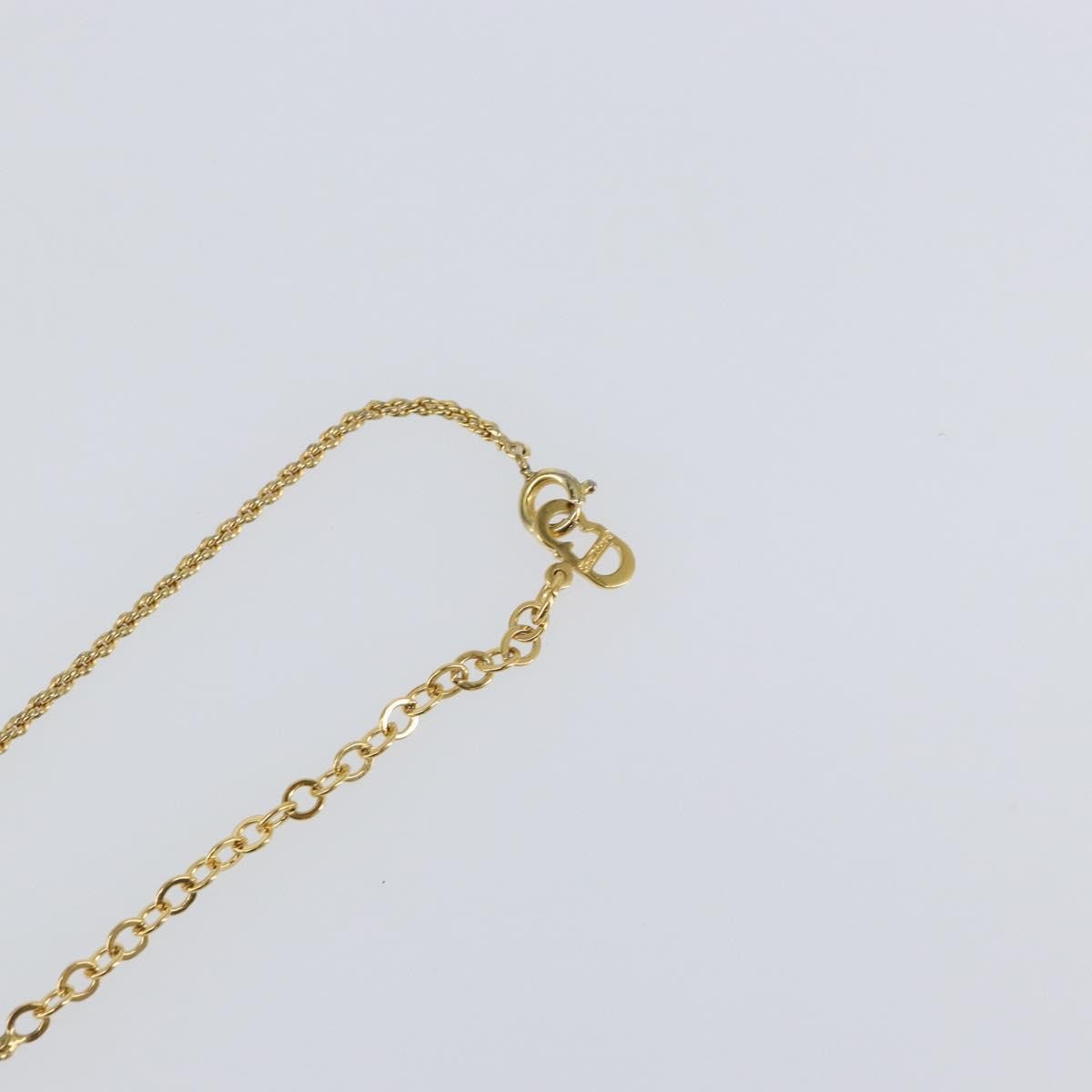 Christian Dior Cd Round Pendant Necklace Metal Gold Metal Necklace Jewelry (Pre-Owned)
