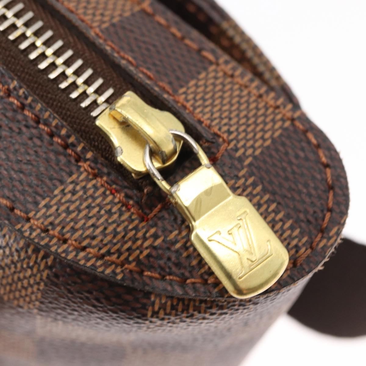 Louis Vuitton Geronimos Waist Bag Damier Brown Canvas Shoulder Bag Bag (Pre-Owned)