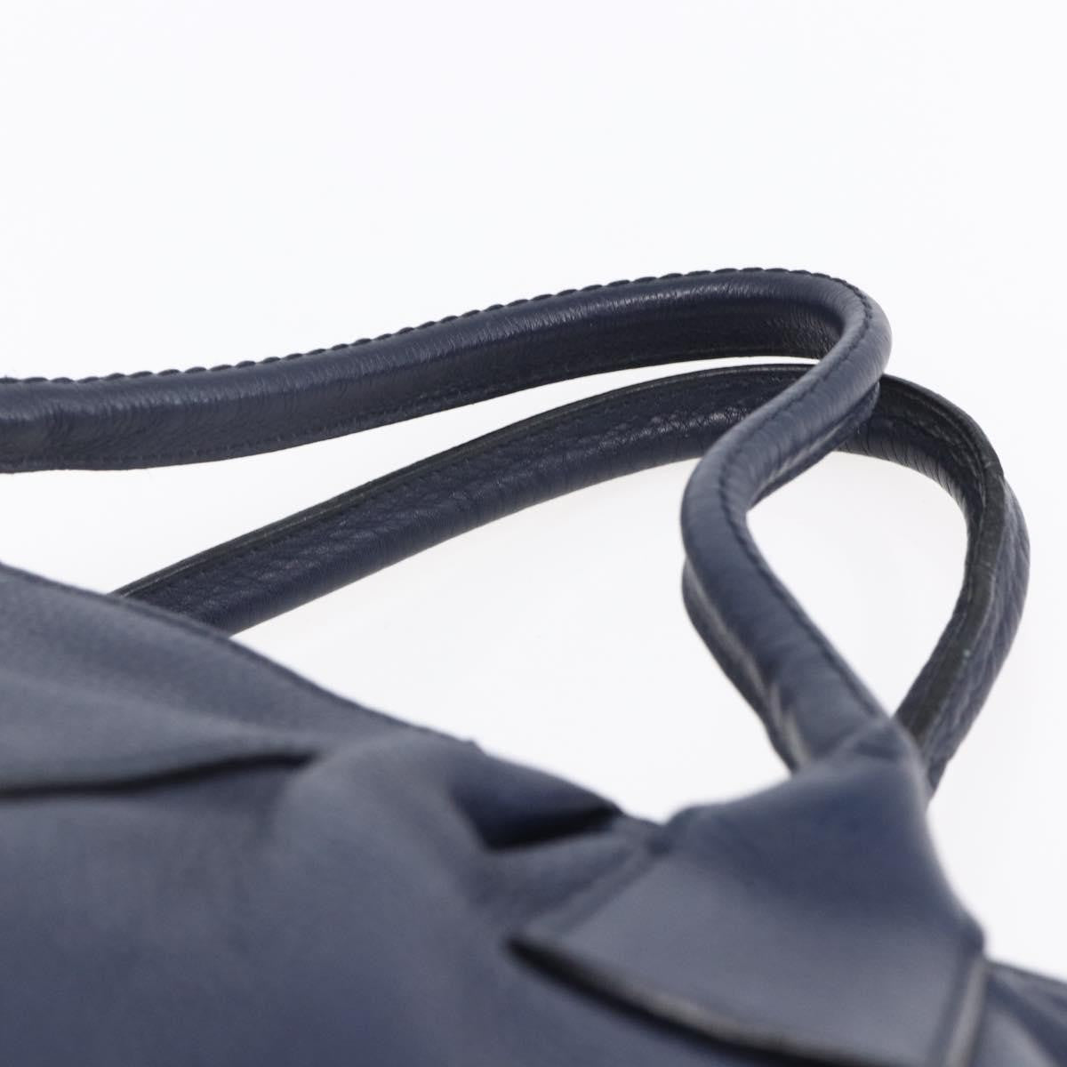 Salvatore Ferragamo Izzie Gancini Embossed Tote Soft Calf Blue Leather Tote Bag Bag (Pre-Owned)