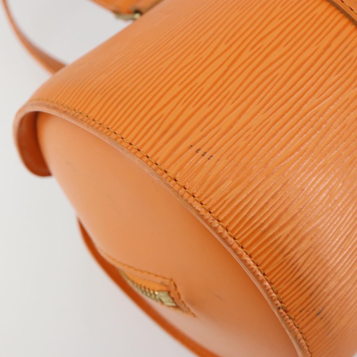 Louis Vuitton Soufflot Handbag Epi Leather Orange Leather Handbag (Pre-Owned)