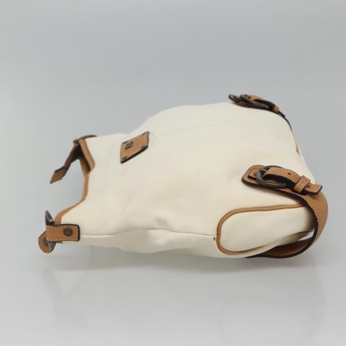 Burberry Blue Label Shoulder Bag Canvas White Canvas Shoulder Bag Bag (Pre-Owned)