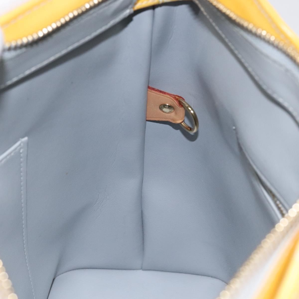 Louis Vuitton Houston Handbag Monogram Vernis Yellow Patent_Leather Handbag (Pre-Owned)