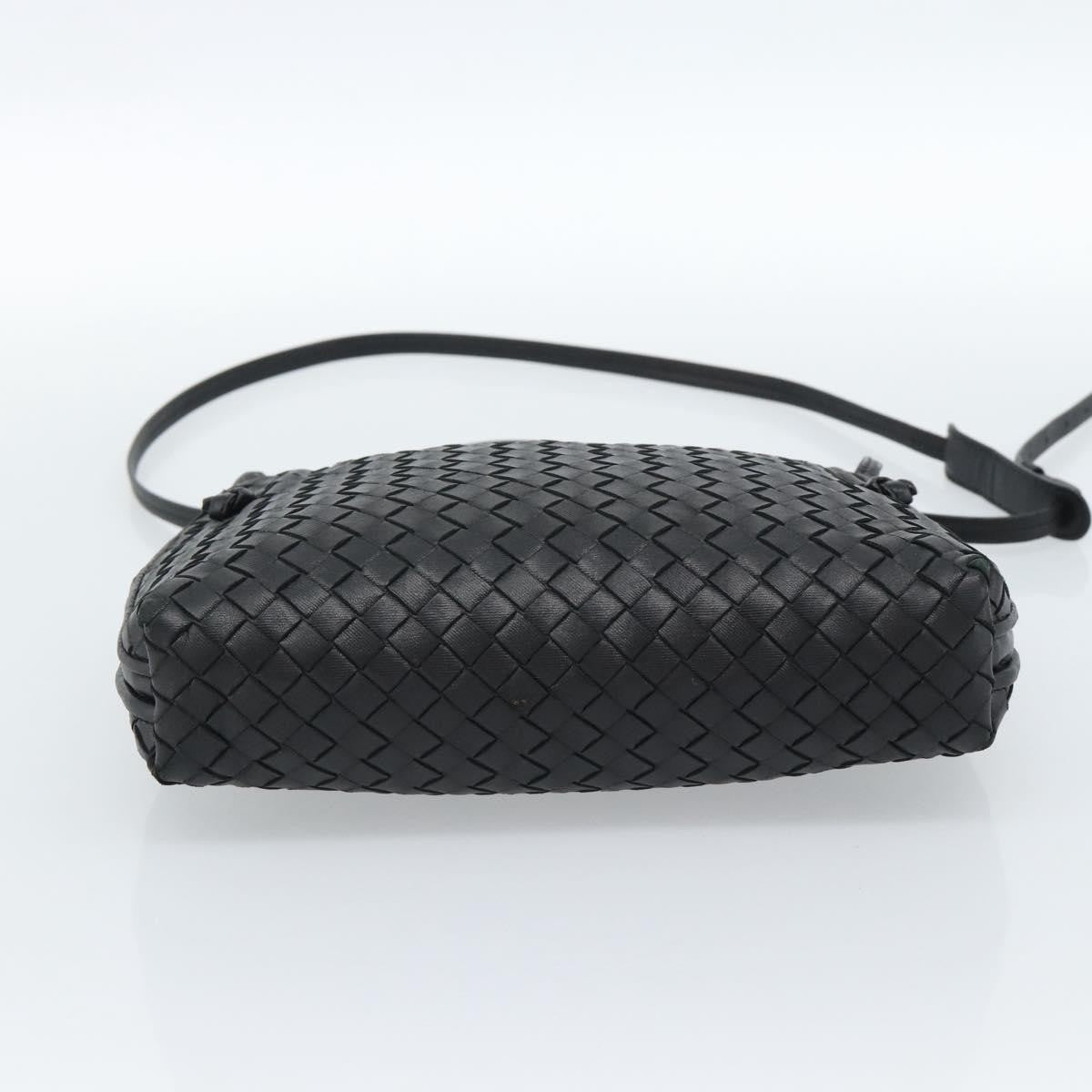 Bottega Veneta Nodini Crossbody Bag Intrecciato Nappa Black Leather Shoulder Bag Bag (Pre-Owned)