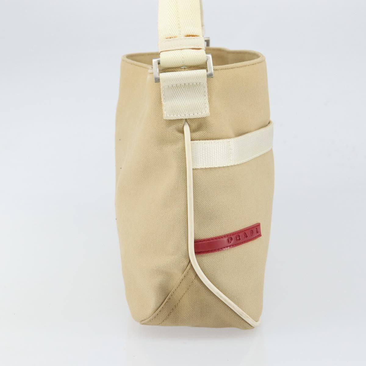 Prada Sport Handbag Canvas Beige Canvas Shoulder Bag Bag (Pre-Owned)